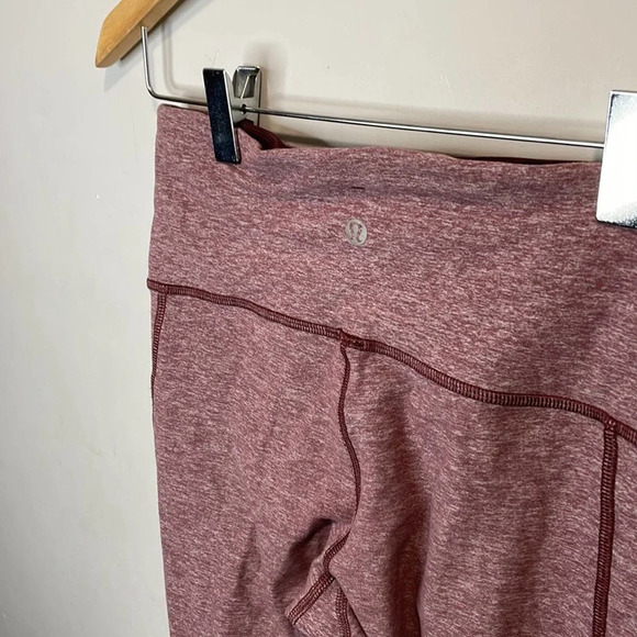 Lululemon Turn Around Tight Heathers Bordeaux Drama Size 4 - Picture 6 of 9
